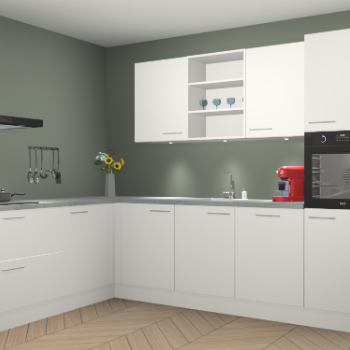 Zijdegrjize keuken Gotenburg 115665