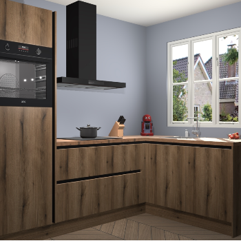 Goud Eiken greeploze keuken Victoria 115816