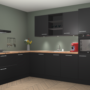 Zwarte keuken Gotenburg 116024