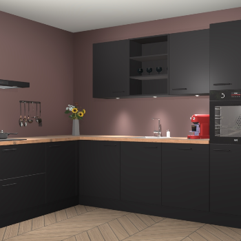 Zwarte keuken Gotenburg 116027