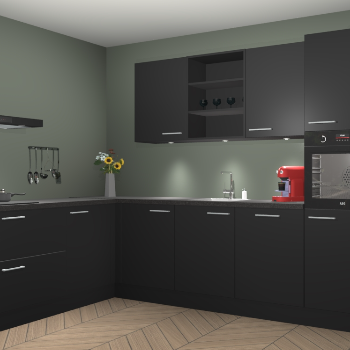 Zwarte keuken Gotenburg 116040