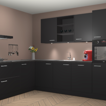 Zwarte keuken Gotenburg 116041