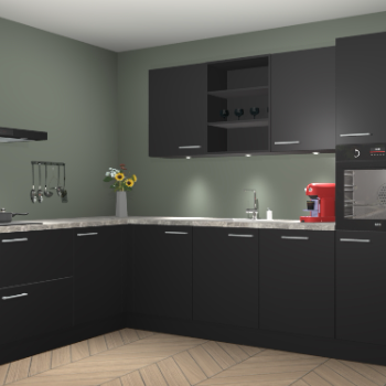 Zwarte keuken Gotenburg 116059