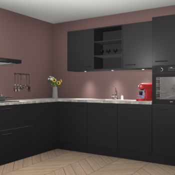 Zwarte keuken Gotenburg 116062