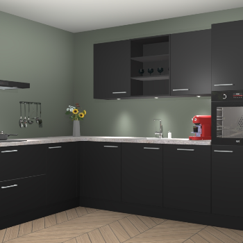 Zwarte keuken Gotenburg 116065