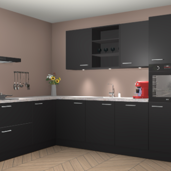 Zwarte keuken Gotenburg 116066