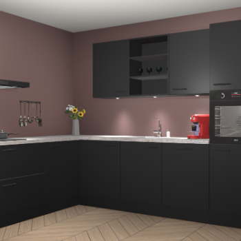 Zwarte keuken Gotenburg 116068