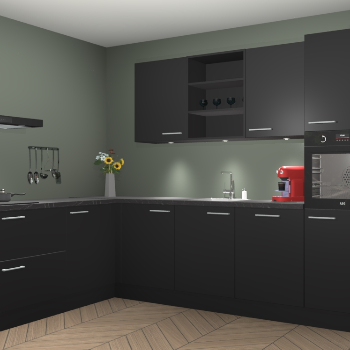 Zwarte keuken Gotenburg 116136