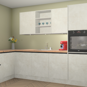 Beton Opaal greeploze keuken Gotenburg 116165