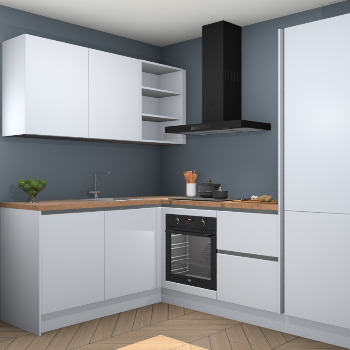 Sneeuwwitte greeploze keuken Boekarest 116331