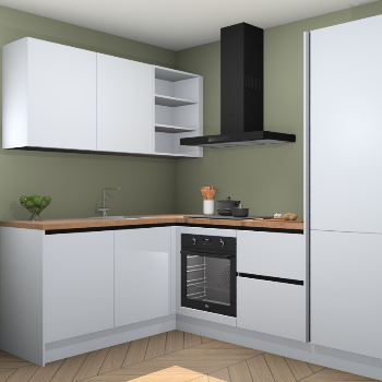 Sneeuwwitte greeploze keuken Boekarest 116334