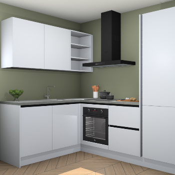 Sneeuwwitte greeploze keuken Boekarest 116441