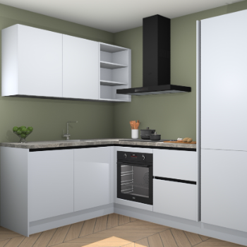 Sneeuwwitte greeploze keuken Boekarest 116511