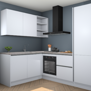 Sneeuwwitte greeploze keuken Boekarest 116522