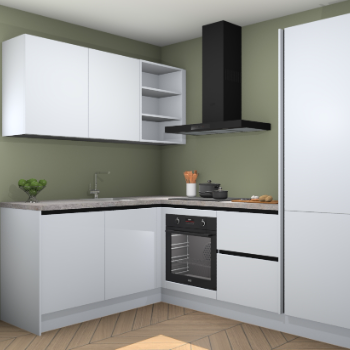 Sneeuwwitte greeploze keuken Boekarest 116526