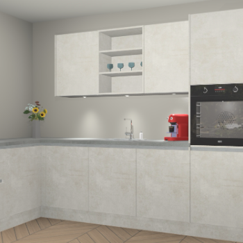 Beton Opaal greeploze keuken Gotenburg 116170