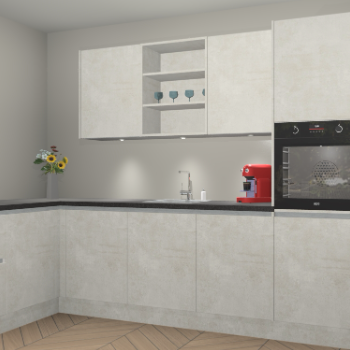 Beton Opaal greeploze keuken Gotenburg 116224