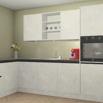 Beton Opaal greeploze keuken Gotenburg 116227