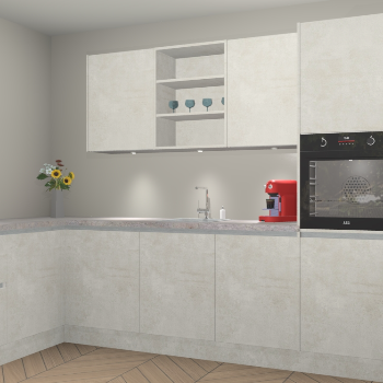 Beton Opaal greeploze keuken Gotenburg 116256