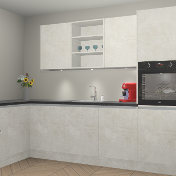 Beton Opaal greeploze keuken Gotenburg 116285