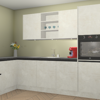 Beton Opaal greeploze keuken Gotenburg 116288