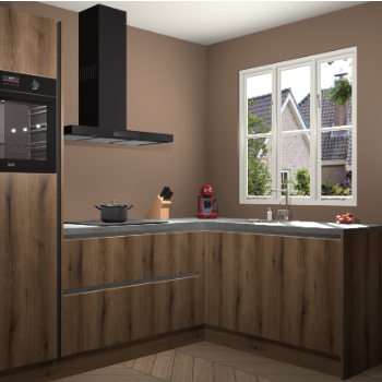 Goud Eiken greeploze keuken Victoria 115922