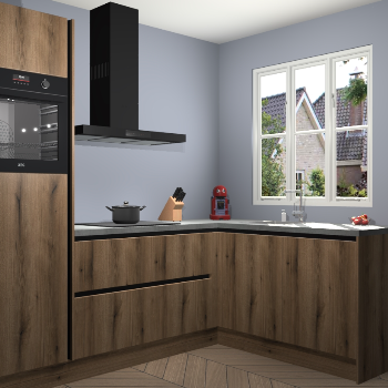 Goud Eiken greeploze keuken Victoria 115937