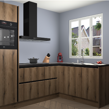 Goud Eiken greeploze keuken Victoria 115938