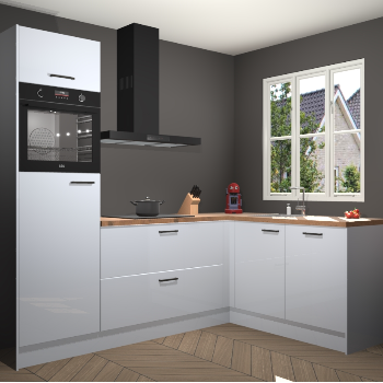 Sneeuwwitte hoogglans keuken Victoria 116082