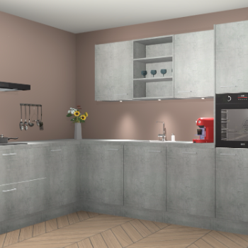 Beton Parelgrijs keuken Gotenburg 116309