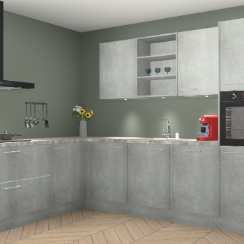 Beton Parelgrijs keuken Gotenburg 116323