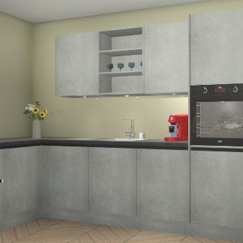 Beton Parelgrijs greeploze keuken Gotenburg 116434