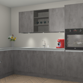 Beton Antraciet greeploze keuken Gotenburg 116502