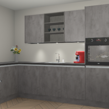 Beton Antraciet greeploze keuken Gotenburg 116515