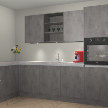 Beton Antraciet greeploze keuken Gotenburg 116572