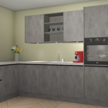 Beton Antraciet greeploze keuken Gotenburg 116576