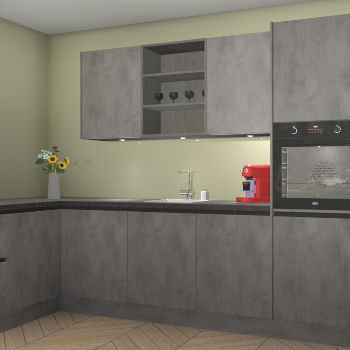 Beton Antraciet greeploze keuken Gotenburg 116617