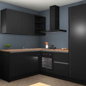 Zwarte greeploze keuken Boekarest 116882