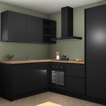 Zwarte greeploze keuken Boekarest 116885