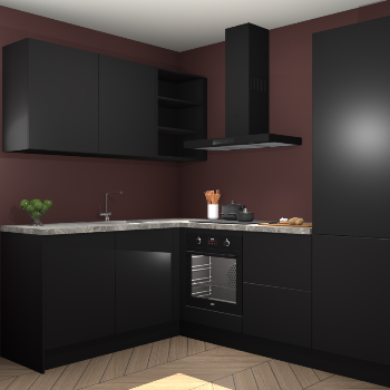 Zwarte keuken Boekarest 117003