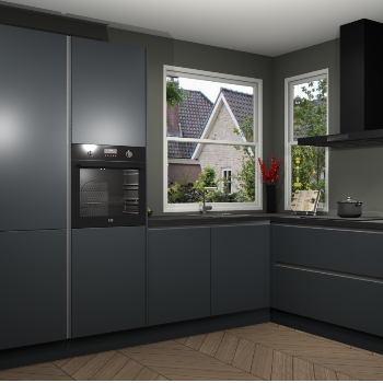 Onyxgrijze greeploze keuken Kotor 116474