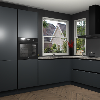 Onyxgrijze greeploze keuken Kotor 116484