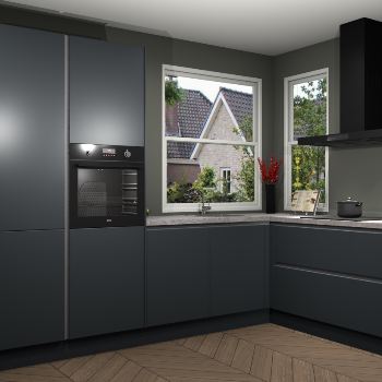 Onyxgrijze greeploze keuken Kotor 116488