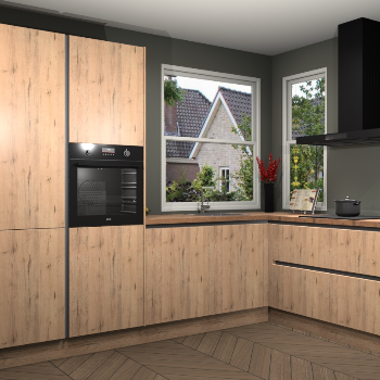 Madera Natuur greeploze keuken Kotor 116634