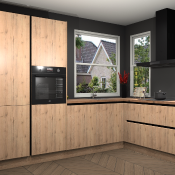 Madera Natuur greeploze keuken Kotor 116637