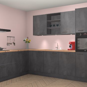 Beton Zwarte keuken Gotenburg 116630