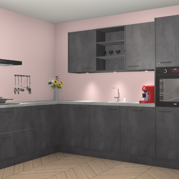 Beton Zwarte keuken Gotenburg 116713