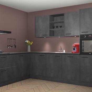 Beton Zwarte keuken Gotenburg 116719