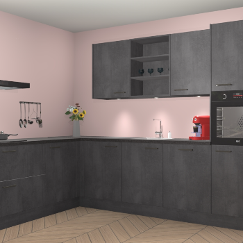 Beton Zwarte keuken Gotenburg 116720