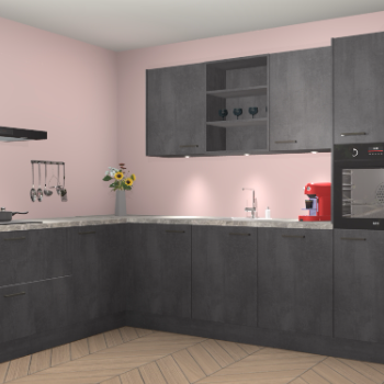 Beton Zwarte keuken Gotenburg 116733